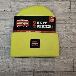 Wrangler Workwear 2 Pack Knit Beanies/One Size/Comfort Fit/Fold-Up Cuff